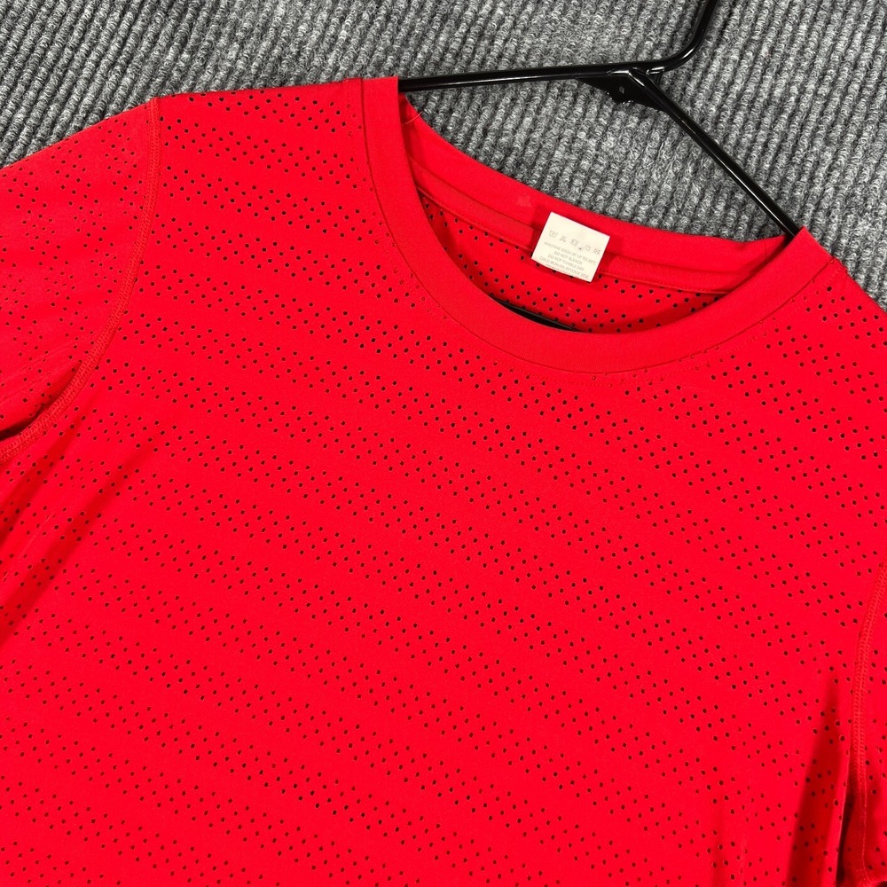 Zyia Active Shirt Womens Large Red Mesh Long Sleeve Performance Gym Workout